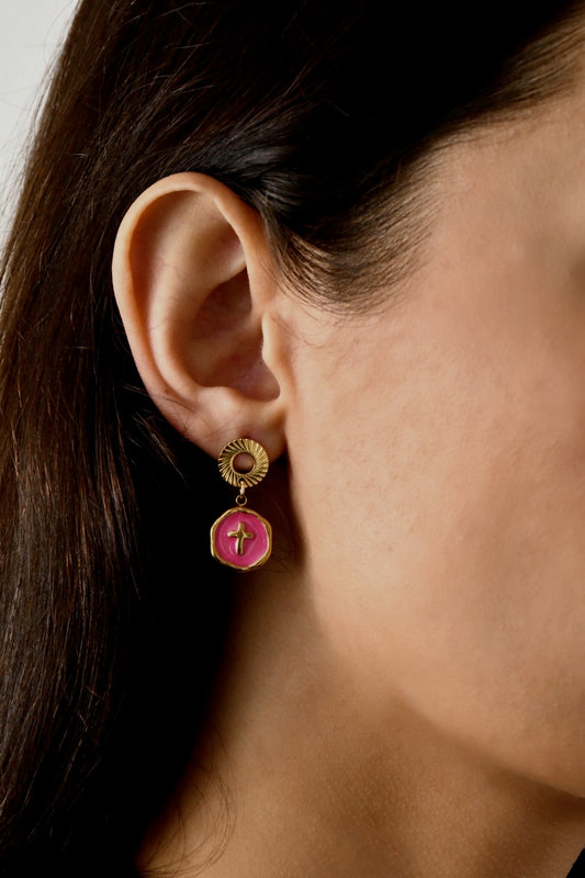 Image bijoux boucle d’oreille sainte pinky de Patricia Jewels Rouen