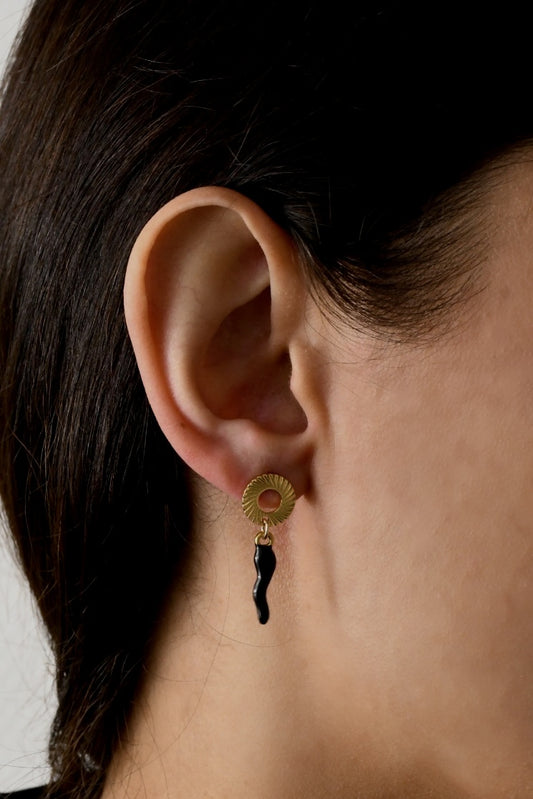 Image bijoux boucle d’oreille twist black de Patricia Jewels Rouen