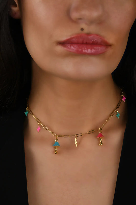 Image bijoux collier flash shroom de Patricia Jewels Rouen
